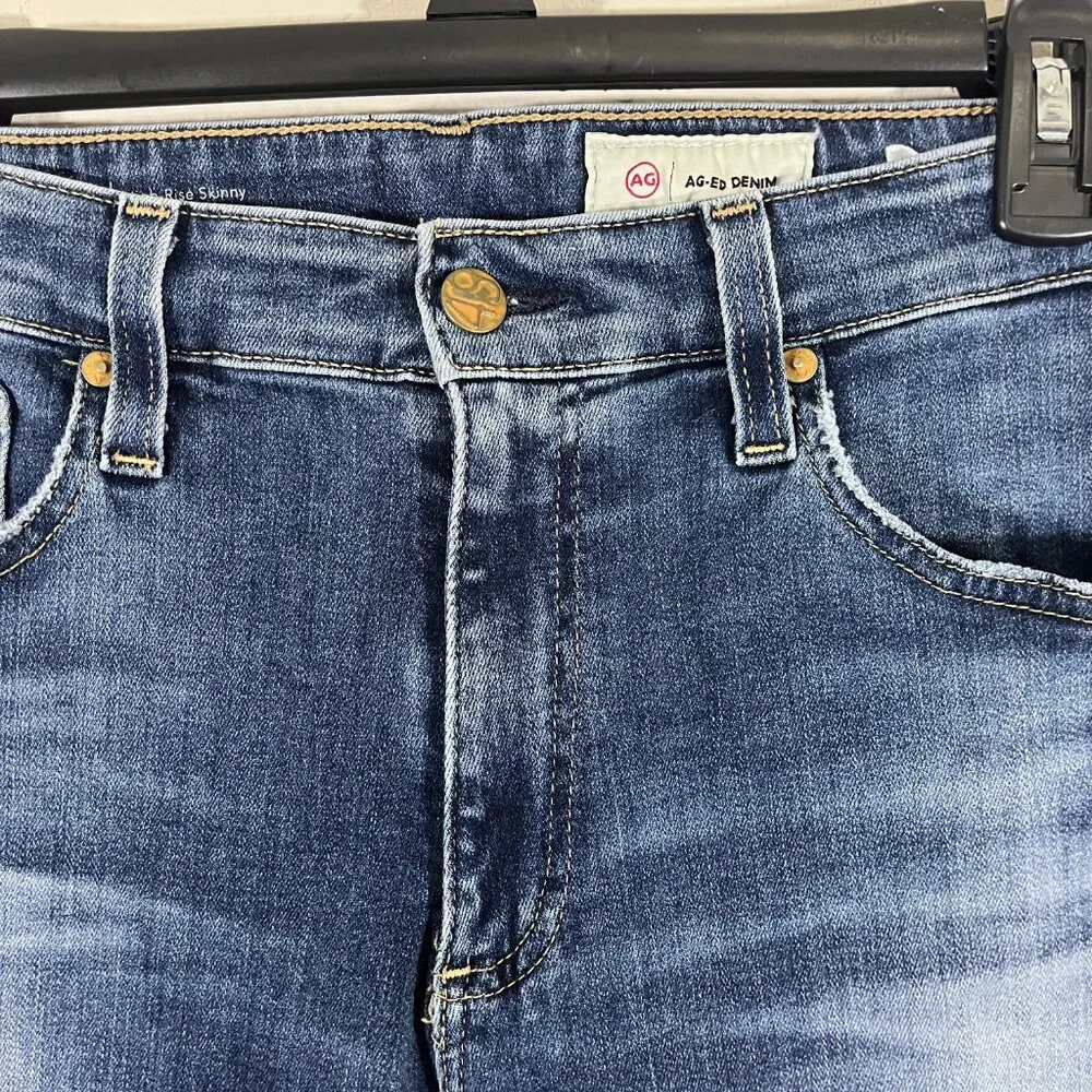 Adriano Goldschmeid Farrah Ankle Dark Wash Skinny Jeans Size 29 Style PW33418 - Picture 7 of 12